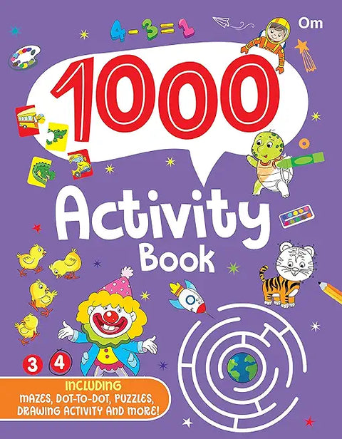 1000 Activity Book - Mazes, Dot to Dot, Spot the Difference and Matching - Fun Early Learning Activity Books for Kids - 3 Years to 5 Years Old Children